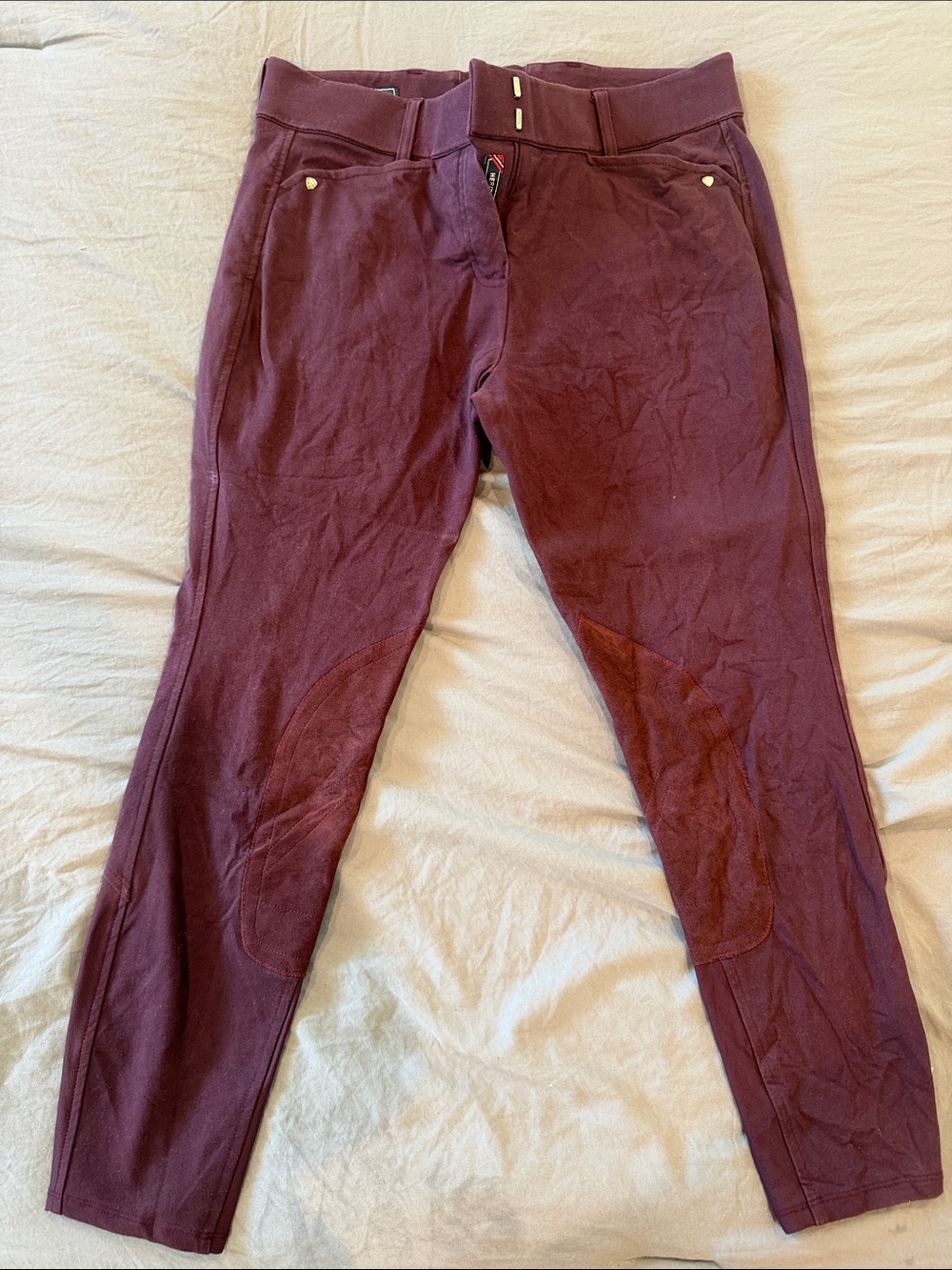 Burgundy/Wine Ariat Equestrian Riding Breeches